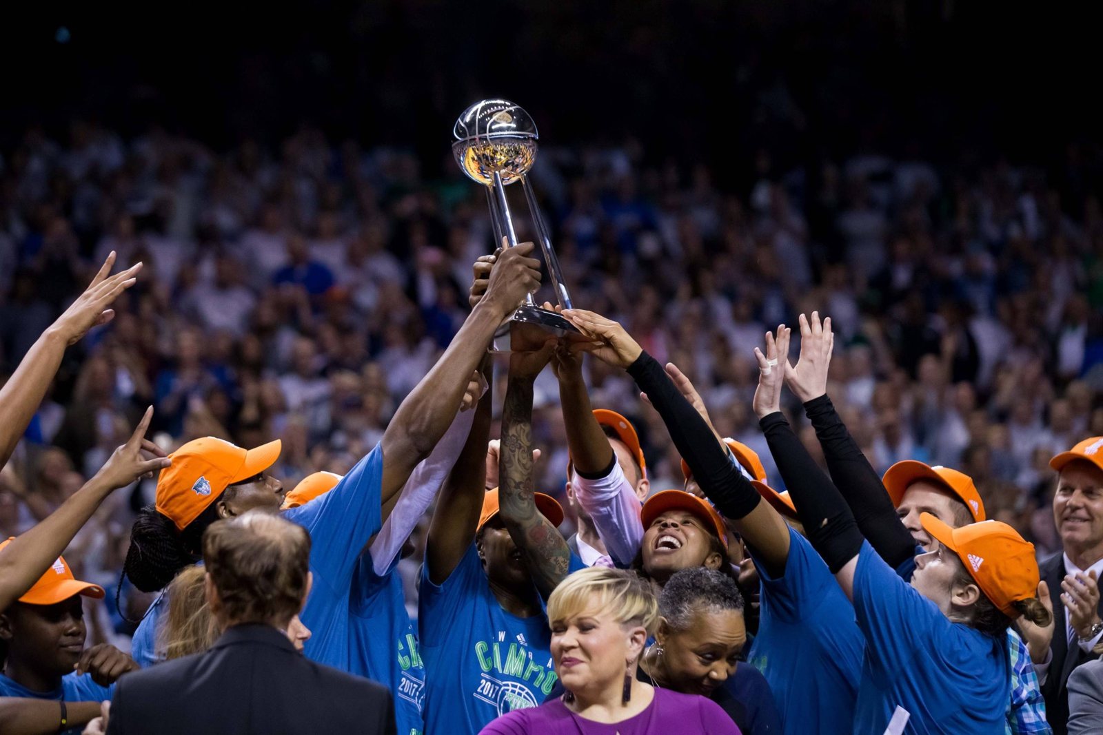 Minnesota Lynx celebrating their 2017 championship